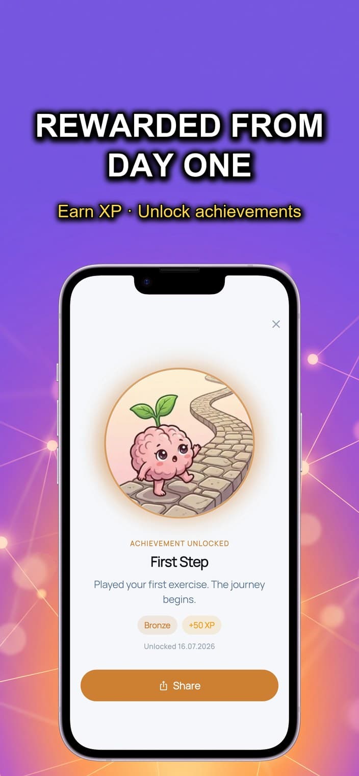 Earn XP, unlock achievements